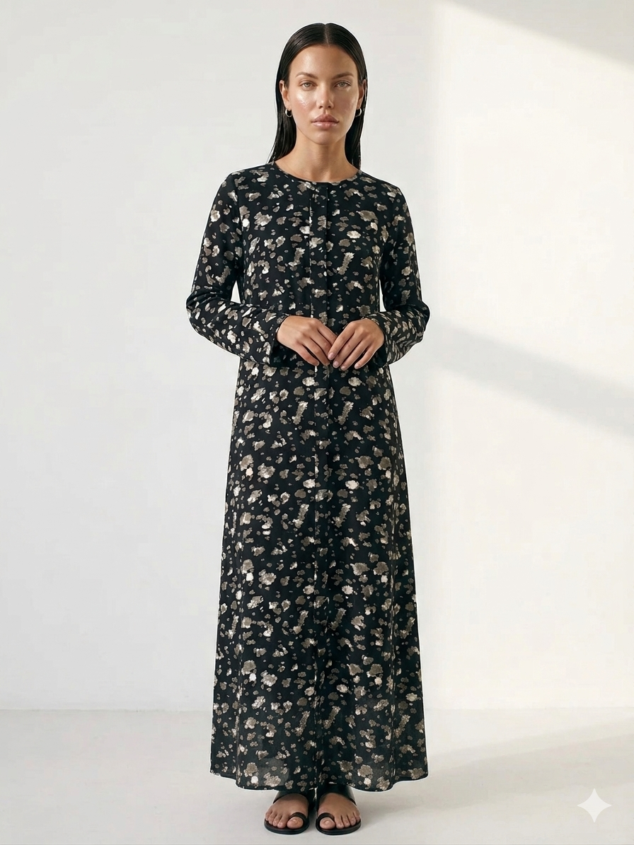 Bohemian Long Sleeve Maxi Dress