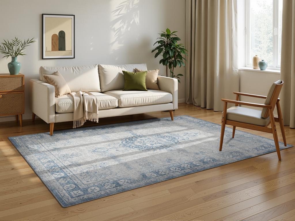 Script K25621 Beige/Blue - 200x290cm