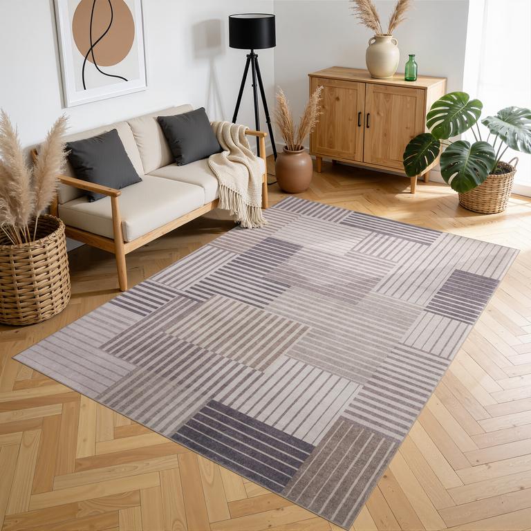 Flanel NK2097 Beige/Grey - 200x290cm