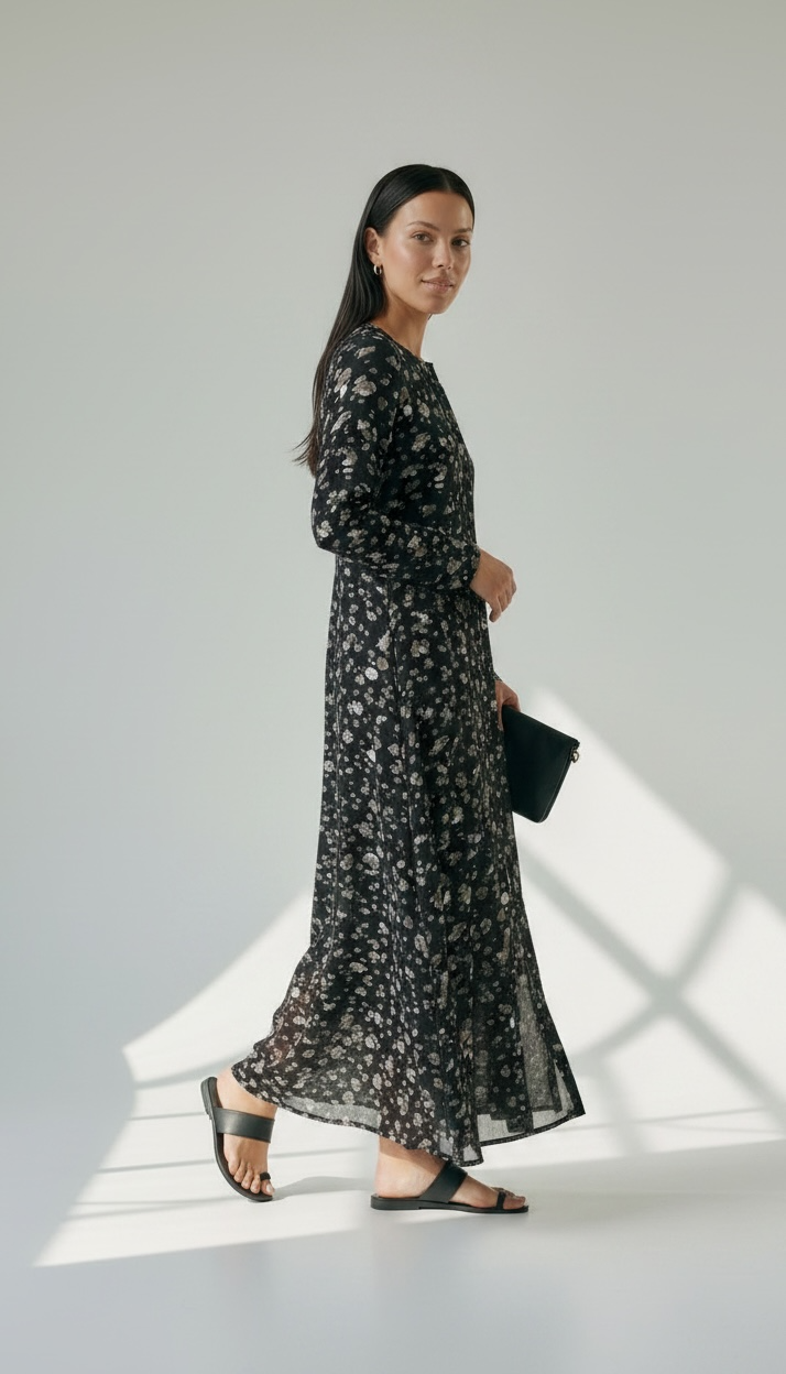 Bohemian Long Sleeve Maxi Dress