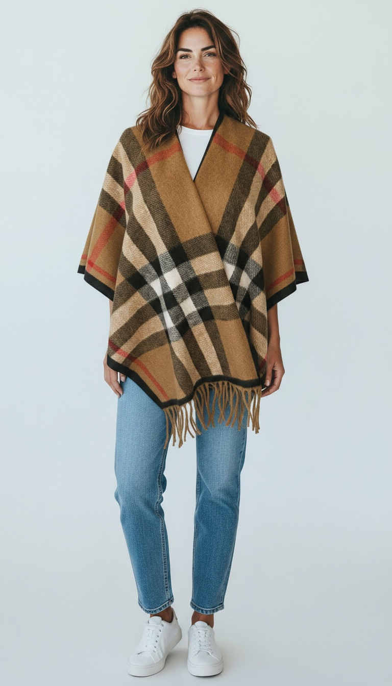 Luxurious Fur Fashion Poncho