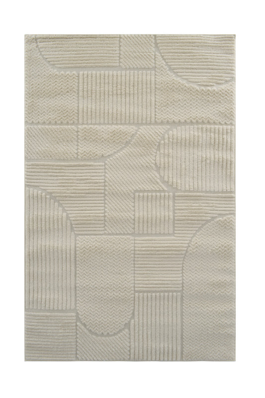 Sorella A2912A Ivory – Shaggymatta med 3D-struktur